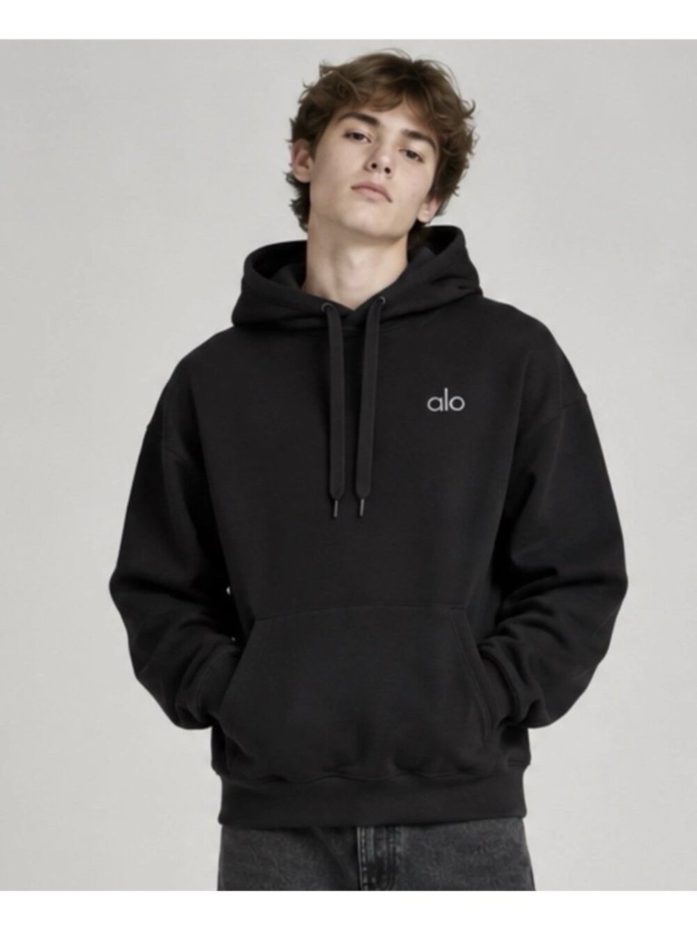 ALO NEW Black Accolade Hoodie XL Unisex Men’s Women’s Pullover Sweatshirt Y